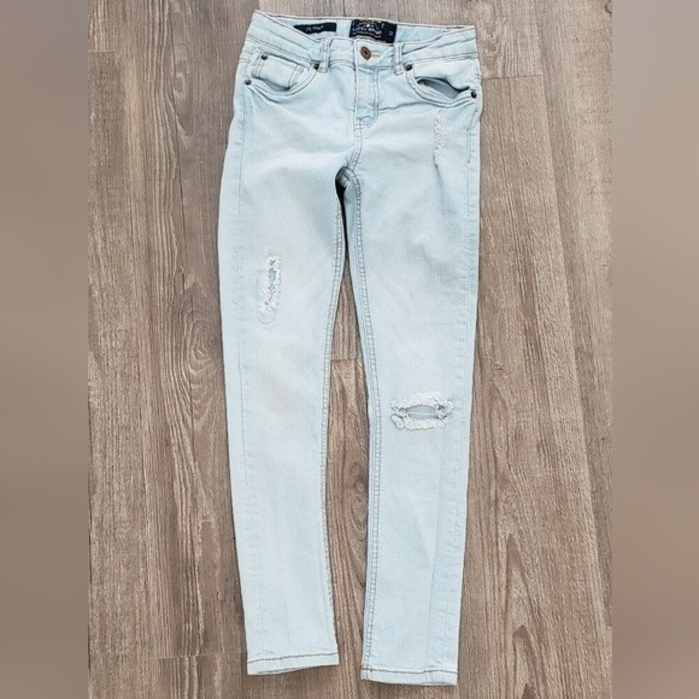 kids Lucky jeans Zoe skinny, distressed and torn size 12